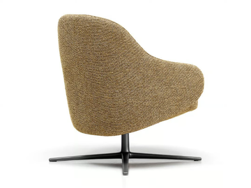 DUA LOUNGE - Swivel armchair with armrests with 4-spoke base by Kristalia - view 3