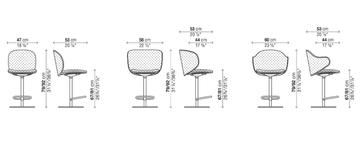 DUA - Stool height-adjustable with back by Kristalia - view 3