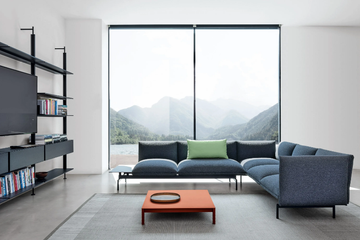 TENSO - 6 seater sectional fabric sofa by Kristalia - view 3