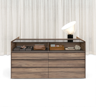 NOVEL ISLAND - Wooden chest of drawers with integrated handles by Kristalia - view 3