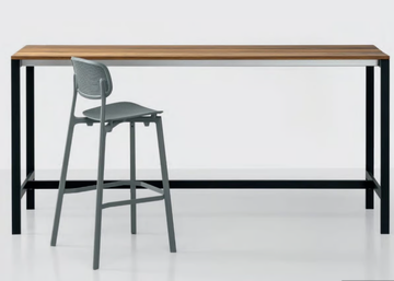BE-EASY SLATTED - Rectangular teak high table by Kristalia - view 2