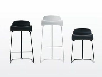 BCN - Sled base synthetic material stool by Kristalia - view 3