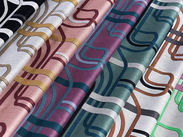 LES INTRIGUES - Jacquard fabric with graphic pattern by L'Opificio - view 2