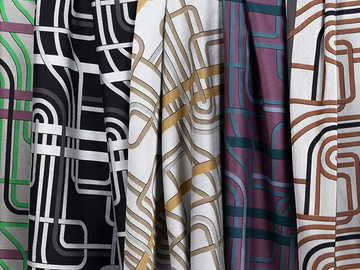 LES INTRIGUES - Jacquard fabric with graphic pattern by L'Opificio - view 3