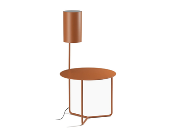 GIO - Round metal bedside table with built-in lights by L'Origine - view 2