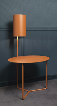 GIO - Round metal bedside table with built-in lights by L'Origine - view 3
