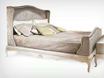 RODOLFO - Double bed with upholstered headboard by L'Origine - view 2