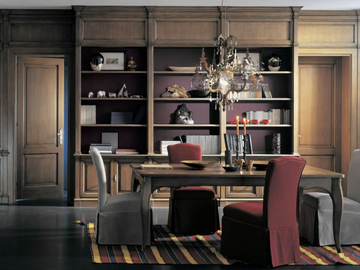 PROGETTA - Wooden boiserie / bookcase by L'Origine - view 2