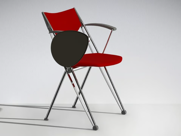 CONPASSO - Folding training chair with writing tablet by LAMM - view 3