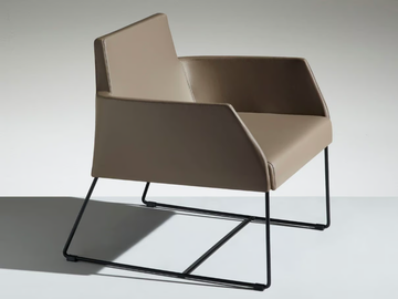 FLEET - Sled base armchair with armrests by LAMM - view 2