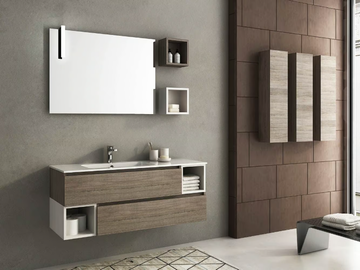 URBAN COMPONIBILE 05 - Wall-mounted vanity unit with drawers by LEGNOBAGNO - view 2