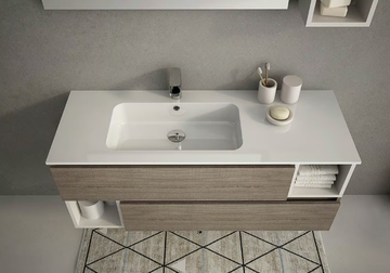 URBAN COMPONIBILE 05 - Wall-mounted vanity unit with drawers by LEGNOBAGNO - view 3