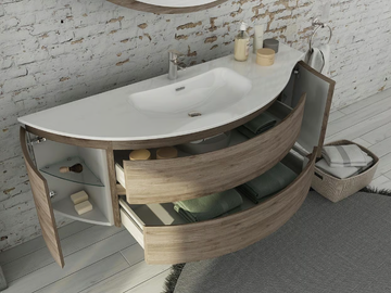 FREEDOM FC03 - Single wall-mounted HPL vanity unit with mirror by LEGNOBAGNO - view 3