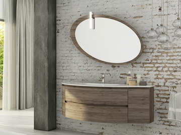 FREEDOM FC03 - Single wall-mounted HPL vanity unit with mirror by LEGNOBAGNO - view 2