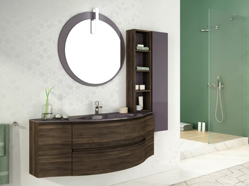 FREEDOM FC04 - Single wall-mounted HPL vanity unit with mirror by LEGNOBAGNO - view 2