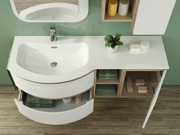 FREEDOM FC05 - Single wall-mounted HPL vanity unit with mirror by LEGNOBAGNO - view 3