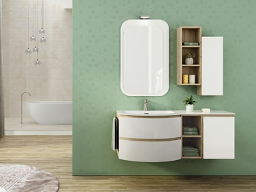 FREEDOM FC05 - Single wall-mounted HPL vanity unit with mirror by LEGNOBAGNO - view 2