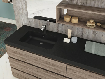 FREEDOM FL30 - Floor-standing single HPL vanity unit with towel rail by LEGNOBAGNO - view 3