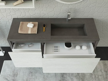 FREEDOM FL14 - Wall-mounted vanity unit with drawers with mirror by LEGNOBAGNO - view 3