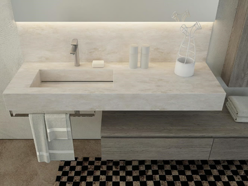 FREEDOM FL15 - Single wall-mounted HPL vanity unit with towel rail by LEGNOBAGNO - view 3