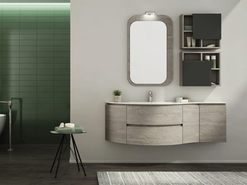 FREEDOM FC01 - Single wall-mounted HPL vanity unit with mirror by LEGNOBAGNO - view 2