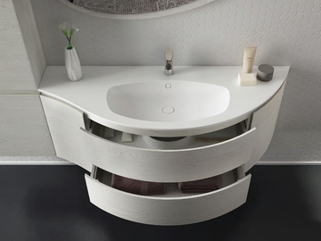 FREEDOM FC02 - Single wall-mounted HPL vanity unit with mirror by LEGNOBAGNO - view 3