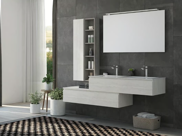 FREEDOM FL26 - Double wall-mounted HPL vanity unit with mirror by LEGNOBAGNO - view 2