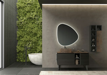 FREEDOM FL09 - Single HPL vanity unit with mirror by LEGNOBAGNO - view 3
