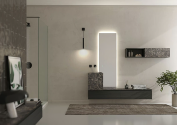 FREEDOM FL10 - Single wall-mounted wooden vanity unit by LEGNOBAGNO - view 3