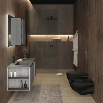 FREEDOM FL19 - Single wall-mounted wooden vanity unit by LEGNOBAGNO - view 3