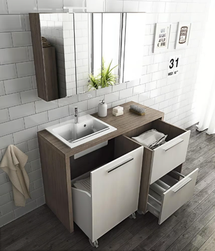 URBAN LAUNDRY 10 - Sectional laundry room cabinet with sink by LEGNOBAGNO - view 3