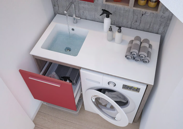 URBAN LAUNDRY 02 - Laundry room cabinet with hinged doors with sink by LEGNOBAGNO - view 3