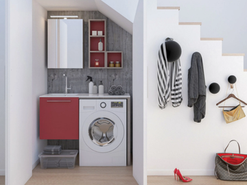 URBAN LAUNDRY 02 - Laundry room cabinet with hinged doors with sink by LEGNOBAGNO - view 2