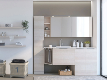 URBAN LAUNDRY 03 - Laundry room cabinet with hinged doors with sink by LEGNOBAGNO - view 2
