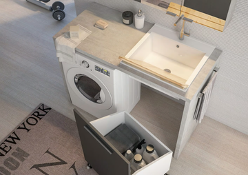 URBAN LAUNDRY 07 - Sectional wooden laundry room cabinet by LEGNOBAGNO - view 3