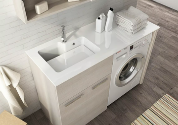 URBAN LAUNDRY 08 - Sectional laundry room cabinet with hinged doors with sink by LEGNOBAGNO - view 3