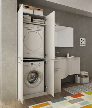 URBAN LAUNDRY 09 - Laundry room cabinet with hinged doors with sink by LEGNOBAGNO - view 3