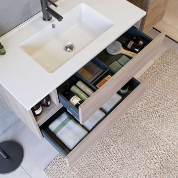 CITY 01 - Wall-mounted vanity unit with drawers by LEGNOBAGNO - view 3