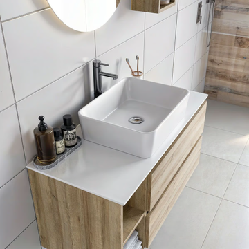 CUBIK 05 - Wall-mounted wooden vanity unit with drawers by LEGNOBAGNO - view 3