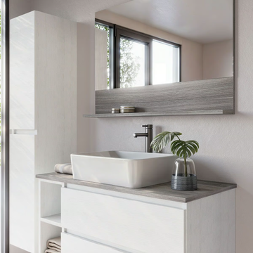 CUBIK 06 - Wall-mounted wooden vanity unit with drawers by LEGNOBAGNO - view 3