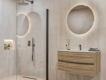 FLEX 03 - Suspended bathroom cabinet with drawers with mirror by LEGNOBAGNO - view 2