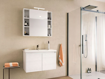 SOFT 02 - Wall-mounted vanity unit with doors by LEGNOBAGNO - view 2