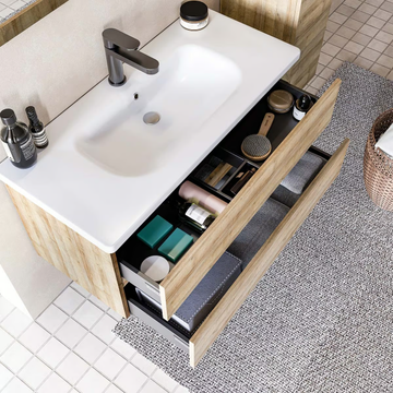 SOFT 05 - Wall-mounted vanity unit with drawers by LEGNOBAGNO - view 3