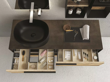 LIFE 01 - Floor-standing single vanity unit with drawers by LEGNOBAGNO - view 3