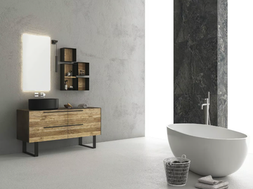 LIFE 01 - Floor-standing single vanity unit with drawers by LEGNOBAGNO - view 2