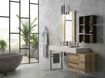 LIFE 10 - Floor-standing single vanity unit with drawers by LEGNOBAGNO - view 2