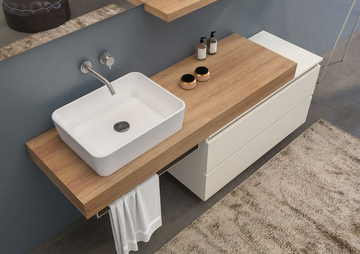 URBAN COMPONIBILE 13 - Wall-mounted vanity unit with drawers by LEGNOBAGNO - view 3