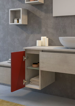 URBAN COMPONIBILE 15 - Wall-mounted vanity unit with drawers by LEGNOBAGNO - view 3