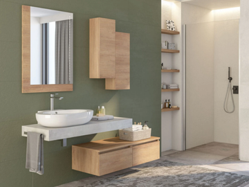 URBAN COMPONIBILE 02 - Wall-mounted sectional vanity unit by LEGNOBAGNO - view 2