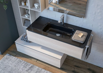 URBAN COMPONIBILE 03 - Wall-mounted sectional wooden vanity unit by LEGNOBAGNO - view 3
